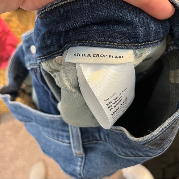 Le Jean Stella Crop Flare Jeans Luna Medium Blue Size 30 - Picture 6 of 7